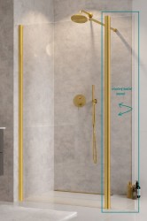 BESCO - Bočný otočný panel ECO-N GOLD - Pevná stena - 30 (BCEXON30GC)