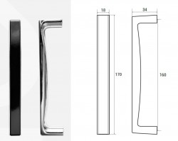 BESCO - Madlo OXA, OXA LONG BLACK/WHITE - Farba - Biela, Rozmer A - 17 cm (VANOXAW)