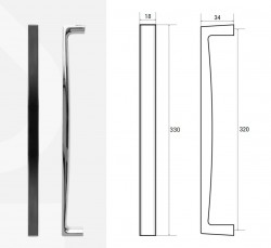 BESCO - Madlo OXA, OXA LONG BLACK/WHITE - Farba - Čierna , Rozmer A - 33 cm (VANOXALB)