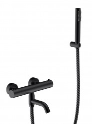 BESCO - Nástenná termostatická vaňová batéria VEO čierna s príslušenstvom (BABWVSTCZ)