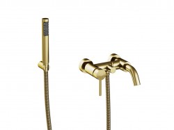 BESCO - Nástenná vaňová batéria ILLUSION Zlatá brúsená s príslušenstvom (BABWISBZ)