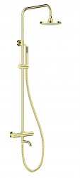 BESCO - Nástenný termostatický sprchový a vaňový set VEO zlatá lesklá (BABPVNTIJZ)