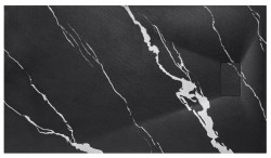 BESCO - Obdĺžniková sprchová vanička VEXO MARBLE - čierna - Farba - Čierna , Nožičky k vani - Bez nožičiek, Rozmer A - 140, Rozmer B - 90 (VEXOOBD1490MB)