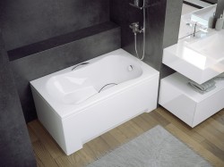 BESCO - Obdĺžniková vaňa ARIA Rehab - Nožičky k vani - S nožičkami, Rozmer vane - 120 × 70 cm VANARIA120REH + VANARIA120REHNO