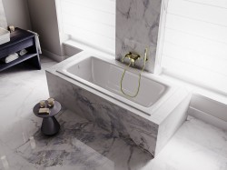 BESCO - Obdĺžniková vaňa TALIA SLIM - Nožičky k vani - S nožičkami, Rozmer vane - 170 × 75 cm (VANTAL17SLIM+OLVPINOZ)