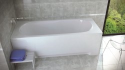 BESCO - Obdĺžniková vaňa Vindobona - Nožičky k vani - Bez nožičiek, Rozmer vane - 170 × 70 cm (OLVVIN17)