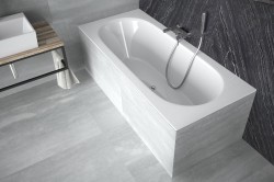 BESCO - Obdĺžniková vaňa VITAE SLIM - Nožičky k vani - S nožičkami, Rozmer vane - 160 × 75 cm (VANVITAE160SLIM+OLVPINOZ)