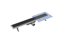 BESCO - Odtokový žľab VIRGO BLACK - Rozmer A - 90 cm (ZLOL90VBL)