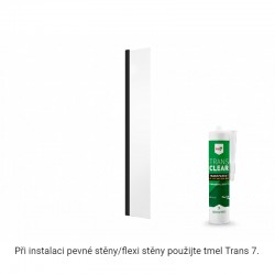 BESCO - Pevná stena ECO-N Black - Pevná stena - 30 cm (BCEXON30BC)