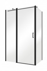 BESCO - Pevná stena EXO-CH BLACK - FARBA rámu - Čierna, Rozmer A - 90, Rozmer C - 190, Smer zatvárania - Univerzálne Ľavé / Pravé, Výplň - Číre bezpečnostné sklo - 6 mm (BCEXOCH90BC)