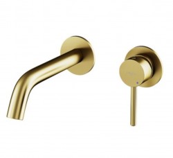 BESCO - Podomietková umývadlová batéria VEO zlatá brúsená (BABUVSBZ)