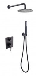 BESCO - Podomietkový sprchový set SLIM Decca / ILLUSION II - Radiátory - Farebné prevedenie HL - Čierna matná (BABPDIIICZ)