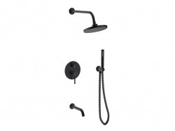 BESCO - Podomietkový sprchový set VEO I čierna (BABPVCZ)