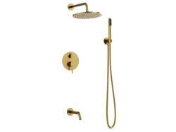 BESCO - Podomietkový sprchový set VEO zlatá brúsená (BABPVBZ)