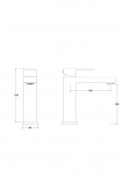 BESCO - Stojanková umývadlová batéria MODERN II Chróm (BABWMVIICH)