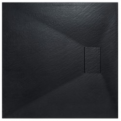 BESCO - Štvorcová sprchová vanička VEXO - čierna - Farba - Čierna , Nožičky k vani - Bez nožičiek, Rozmer A - 80, Rozmer B - 80 (VANKVEX80CTVERB)