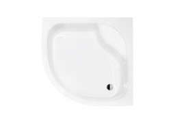 BESCO - Štvrťkruhová sprchová vanička DIPER I - Nožičky k vani - Bez nožičiek, Rozmer A - 80, Rozmer B - 80 (VANKDIPERI80)