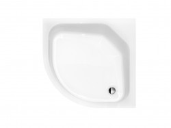 BESCO - Štvrťkruhová sprchová vanička DIPER II - Nožičky k vani - Bez nožičiek, Rozmer A - 80, Rozmer B - 80 (VANKDIPERII80)