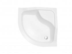 BESCO - Štvrťkruhová sprchová vanička OLIVER I - Nožičky k vani - Bez nožičiek, Rozmer A - 80, Rozmer B - 80 (VANKOLIVEI80)