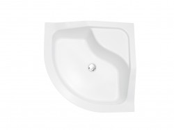 BESCO - Štvrťkruhová sprchová vanička OLIVER II - Nožičky k vani - Bez nožičiek, Rozmer A - 90, Rozmer B - 90 (VANKOLIVEII90)