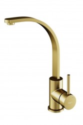 BESCO - Vysoká stojanková umývadlová batéria DECCO I Zlatá brúsená (BABUDIBZ)