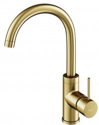 BESCO - Vysoká stojanková umývadlová batéria ILLUSION I Zlatá brúsená (BABUIIBZ)