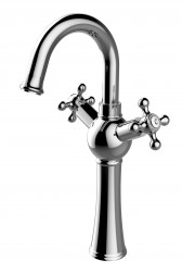 BESCO - Vysoká stojanková umývadlová batéria RETRO I Chróm (BABURICH)