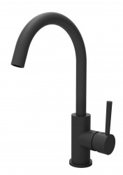 BESCO - Vysoká stojanová umývadlová batéria ILLUSION I - Radiátory - Farebné prevedenie HL - Čierna matná (BABUIICZ)