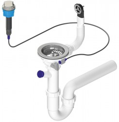 Bruckner - Drezový sifón s prepadom, ovládaním a odbočkou, 6/4