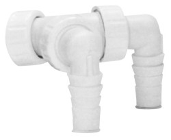 Bruckner - Dvojkolienko pračkového podomietkového sifónu, biela (168.130.0)