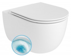 Bruckner - GLANZ závesná WC misa, Vortex Rimless, 36x52,5cm, biela (201.336.4)