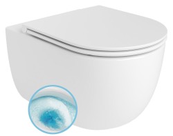 Bruckner - GLANZ závesná WC misa, Vortex Rimless, 36x54cm, biela (201.336.4)