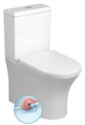 Bruckner - LEON WC kombi, Rimless, spodný/zadný odpad, biela (201.437.4)