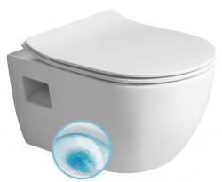 Bruckner - LUNA závesná WC misa, Vortex Rimless, 35,5x49cm, biela (201.331.4)