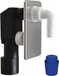 Bruckner - Podomietkový práčkový sifón, DN40/50, lestená nerez (168.023.3)