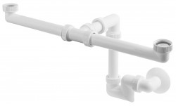 Bruckner - Umývadlový sifón pre dvojumývadlo, 5/4