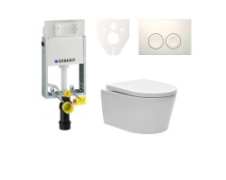 Cenově zvýhodněný závěsný WC set Geberit k zazdění + WC SAT Brevis SIKOGE1W1 (SIKOGE1W1)
