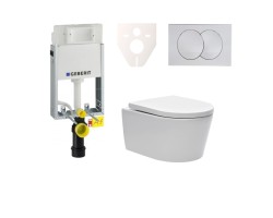 Cenově zvýhodněný závěsný WC set Geberit k zazdění + WC SAT Brevis SIKOGE1W7 (SIKOGE1W7)