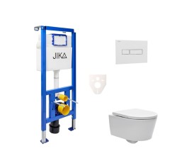 Cenově zvýhodněný závěsný WC set Jika do lehkých stěn / předstěnová montáž + WC SAT Brevis SIKOJSW1 (SIKOJSW1)