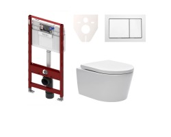 Cenově zvýhodněný závěsný WC set TECE do lehkých stěn / předstěnová montáž + WC SAT Brevis SIKOTS3W1 (SIKOTS3W1)