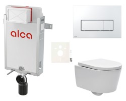 Cenovo zvýhodnený závesný WC set Alca na zamurovanie + WC SAT Brevis SIKOAW8 (SIKOAW8)