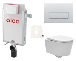 Cenovo zvýhodnený závesný WC set Alca na zamurovanie + WC SAT Brevis SIKOAW9 (SIKOAW9)