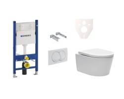 Cenovo zvýhodnený závesný WC set Geberit do ľahkých stien / predstenová montáž + WC SAT Brevis SIKOGES5W0 (SIKOGES5W0)