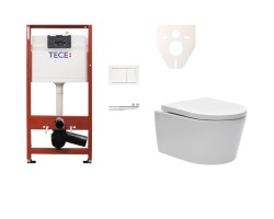 Cenovo zvýhodnený závesný WC set TECE do ľahkých stien / predstenová montáž + WC SAT Brevis SIKOTSW0 (SIKOTSW0)