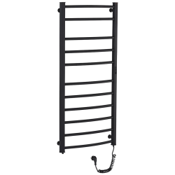 CERANO - Elektrický sušiak uterákov Luca, s displejom - 187 W - čierna matná - 1160x550 mm (LIV-EG-11-55-D)