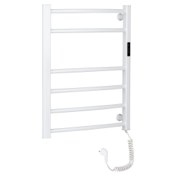 CERANO - Elektrický sušiak uterákov Luca, s displejom - 97 W - biela lesklá - 660x550 mm (LIV-W-EG-6-55)