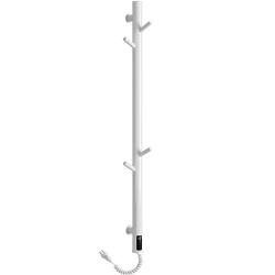 CERANO - Elektrický sušiak uterákov Ramus, s displejom - 160W - biela lesklá - 1400x30 mm (CER-679310)