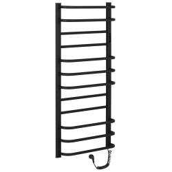 CERANO - Elektrický sušiak uterákov Ricardo, s displejom - 229 W - čierna matná - 1160x550 mm (LIV-B-ED-12-55)