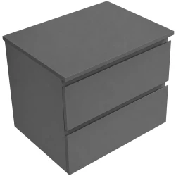 CERANO - Koupelnová skříňka Carole - antracitová + deska pod umyvadlo Navira Slim - 18 mm - 60x49,8x46  (CER-038047)