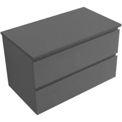 CERANO - Koupelnová skříňka Carole - antracitová + deska pod umyvadlo Navira Slim - 18 mm - 80x49,8x46  (CER-104409)